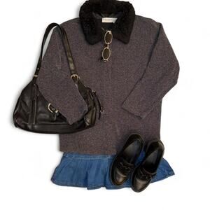 Gorgeous vintage VTG retro 70s 80s 90s preppy fur cardigan